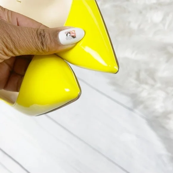 Christian Louboutin Women's Patent Yellow So Kate 120 Pumps Pointed Toe Size 36 - Picture 10 of 14